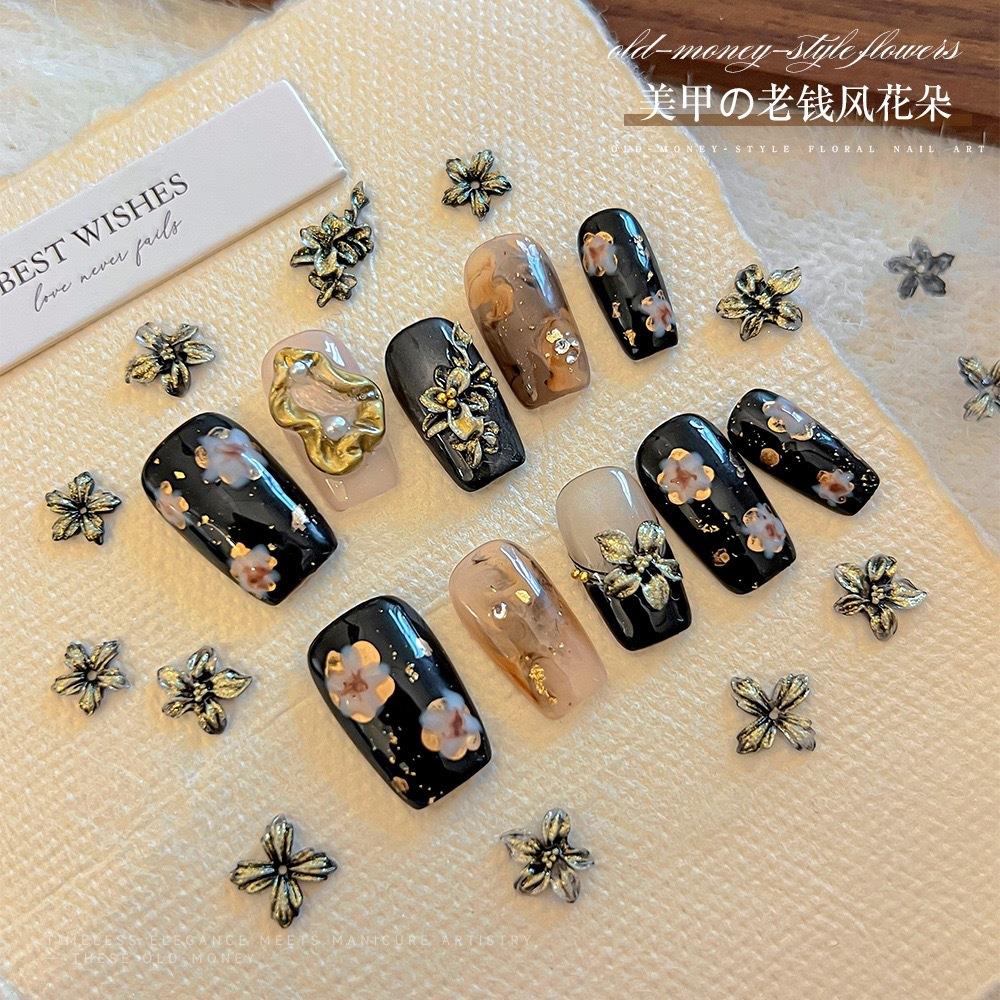 Nail Art Old Money - 50 قطعة ثلاثية الأبعاد المال القديم