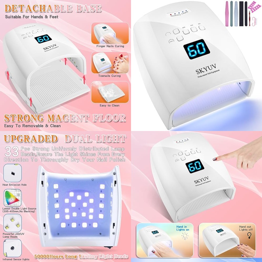 Uv Led Lamp Nail - مصباح أظافر LED قابل لإعادة الشحن