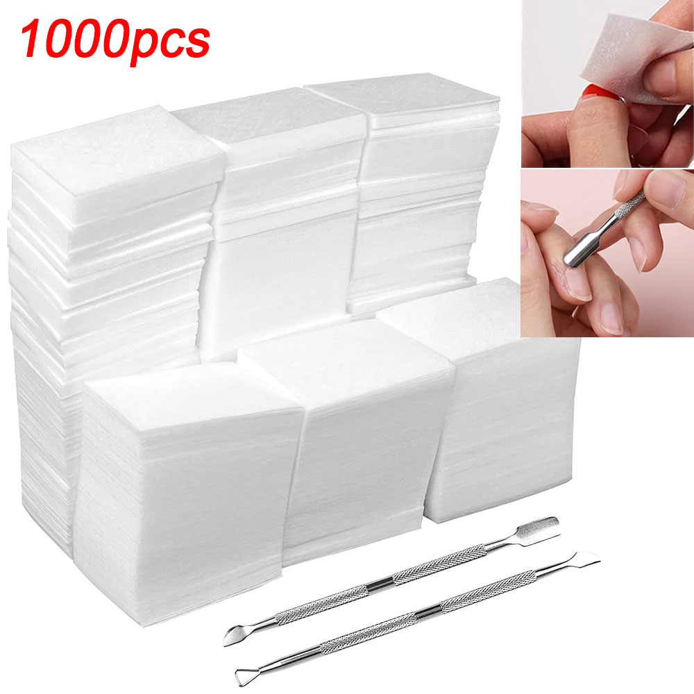 Nail Art Remove - 1000 قطعة مناديل أظافر خالية من