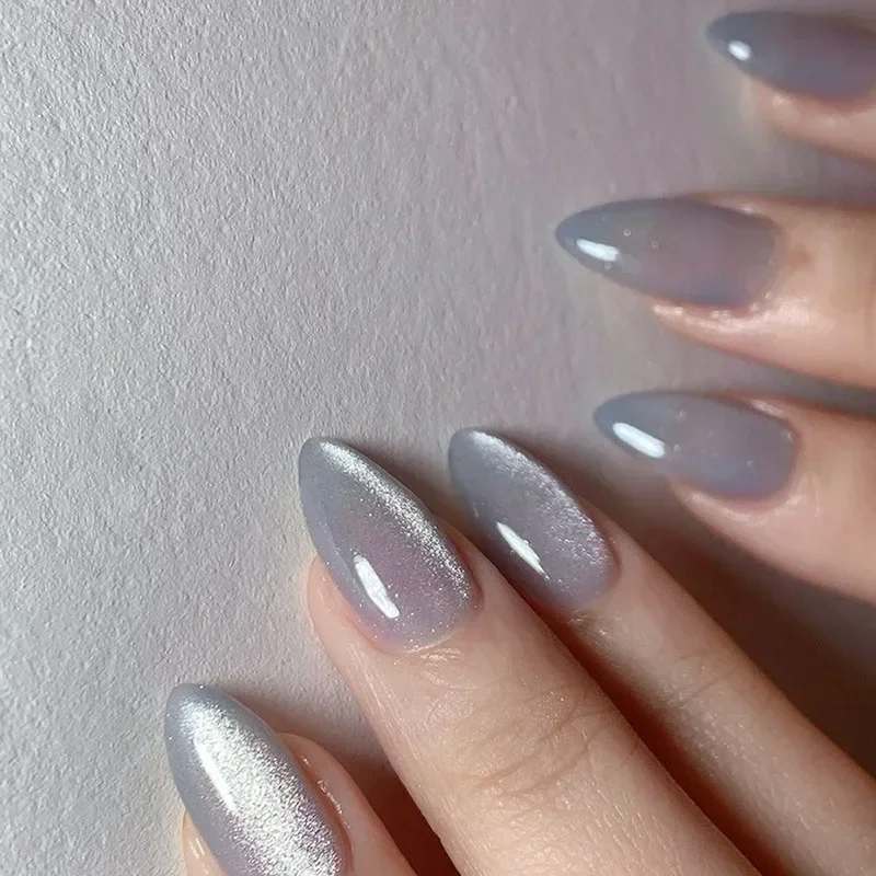 Nail Art Full Cat Eye - 24 قطعة كريستال القط العين الأظافر
