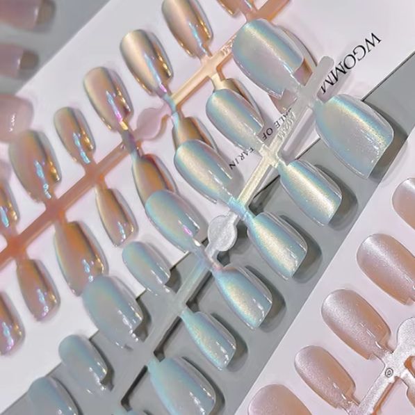 Nail Art Full Cat Eye - 30 قطعة الصحافة القصيرة على الأظافر