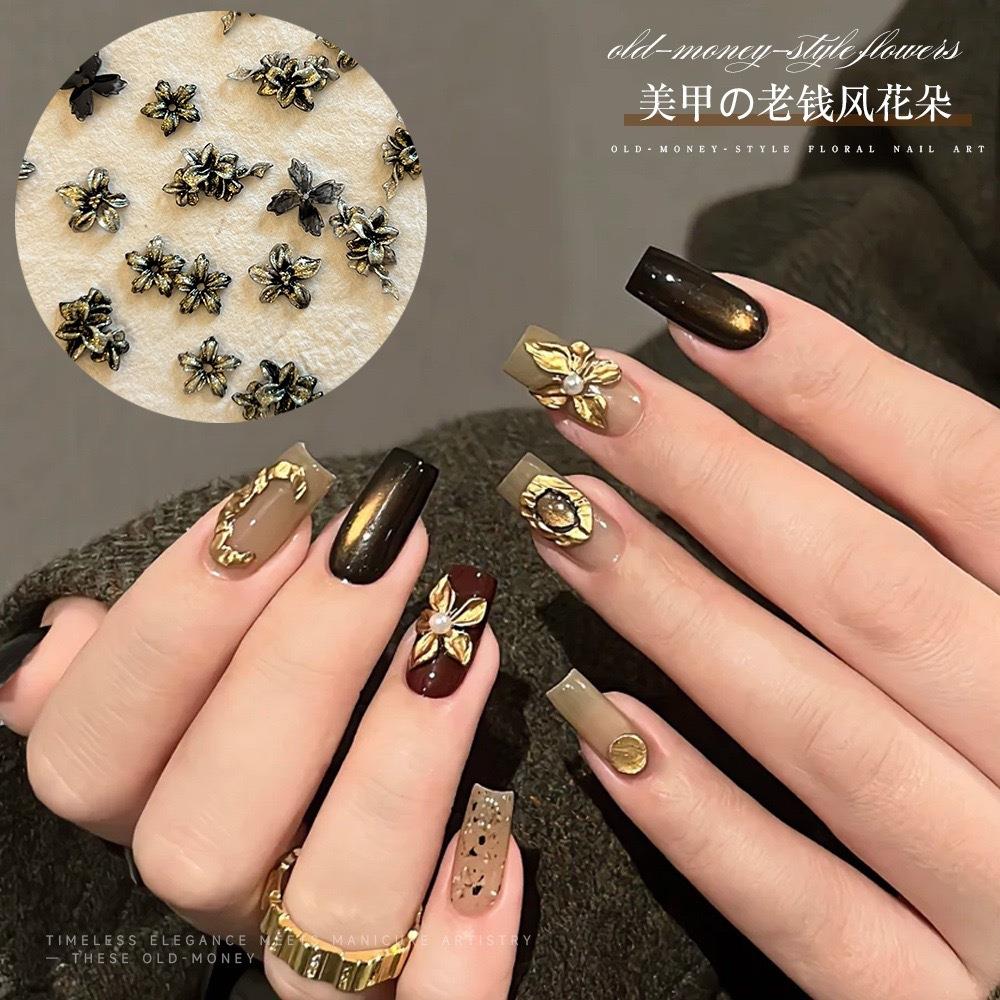 50 قطعة ثلاثية الأبعاد المال ا - مراجعة Nail Art Old Money وسعره