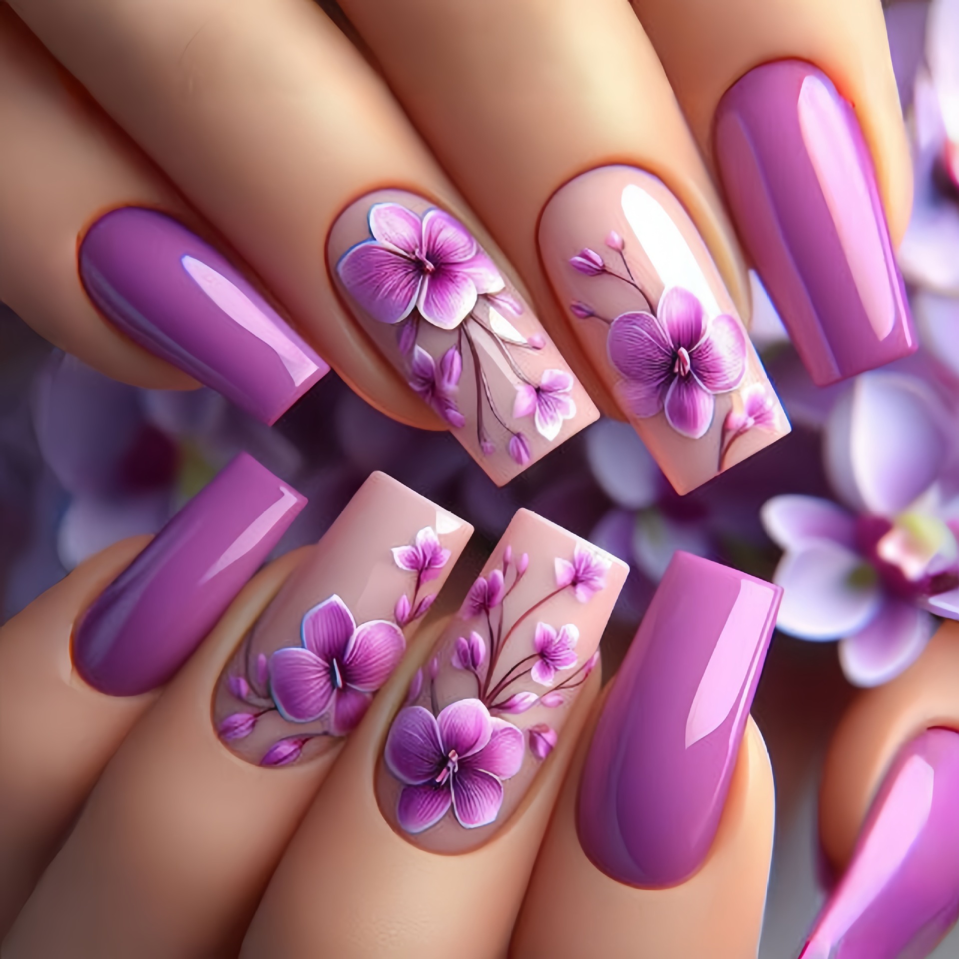 24 قطعة/المجموعة/مجموعة أظافر  - مراجعة Nail Art Flower وسعره