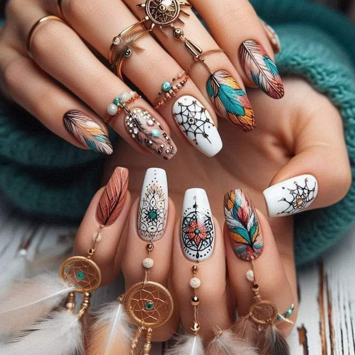 24 قطعة/المجموعة/مجموعة أظافر  - مراجعة Nail Art Flower وسعره