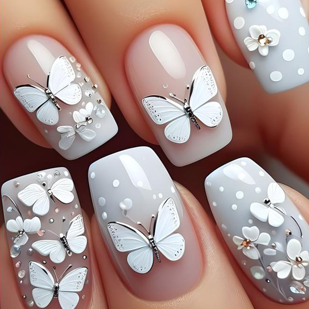 24 قطعة/المجموعة/مجموعة أظافر  - مراجعة Nail Art Flower وسعره