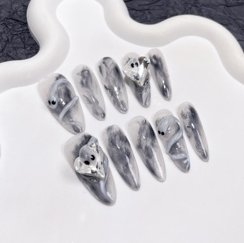 10 قطع من الأظافر الاصطناعية ا - مراجعة Nail Art Full Cat Eye وسعره