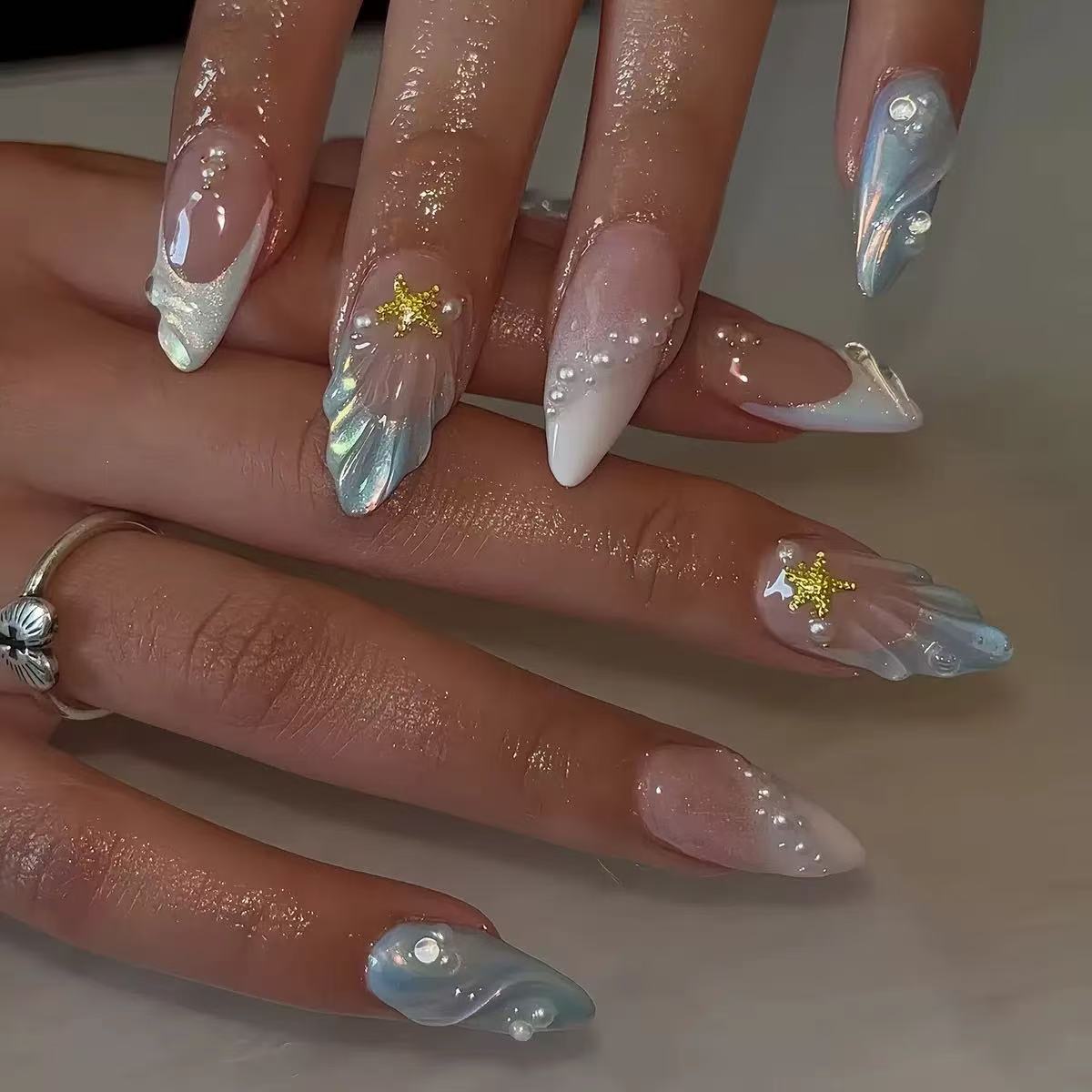24 قطعة من ملصقات الأظافر القص - مراجعة Nail Art Halal وسعره