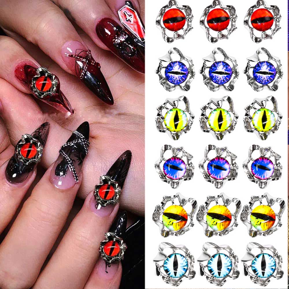 Aolly Y2K الشيطان العين مسمار  - مراجعة Nail Art Xmas وسعره