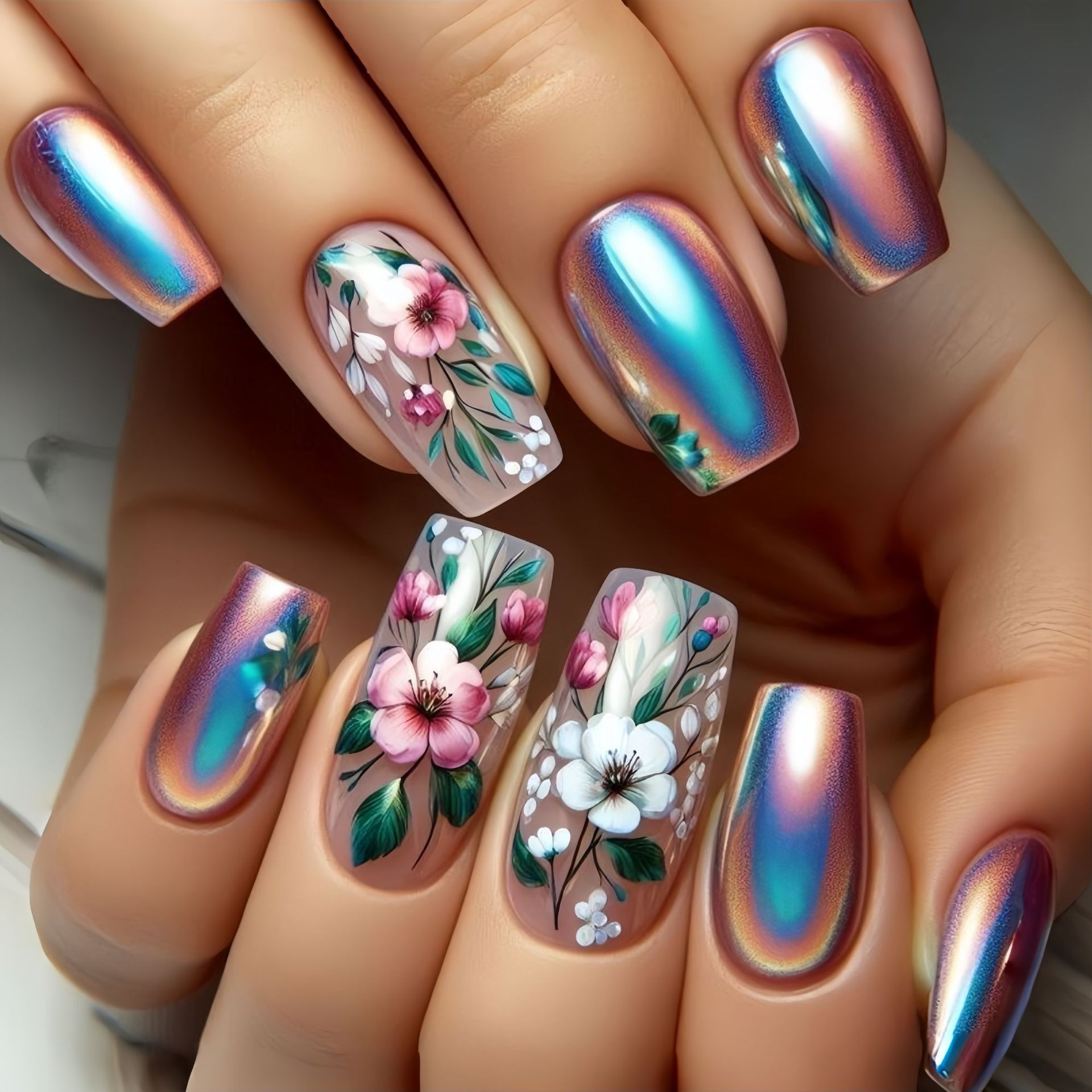 أظافر صناعية متوسطة الطول للنس - مراجعة Nail Art Flower وسعره