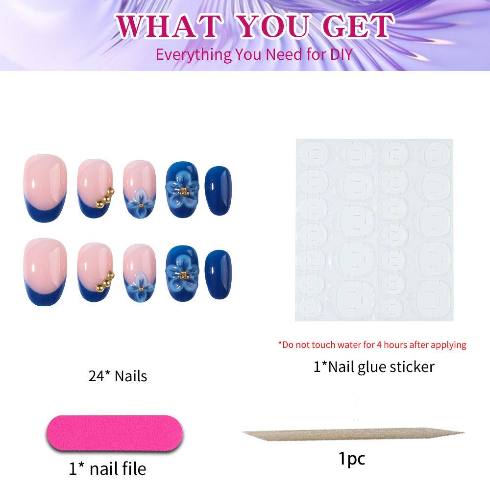 24 قطعة من ملصقات الأظافر القص - مراجعة Nail Art Halal وسعره