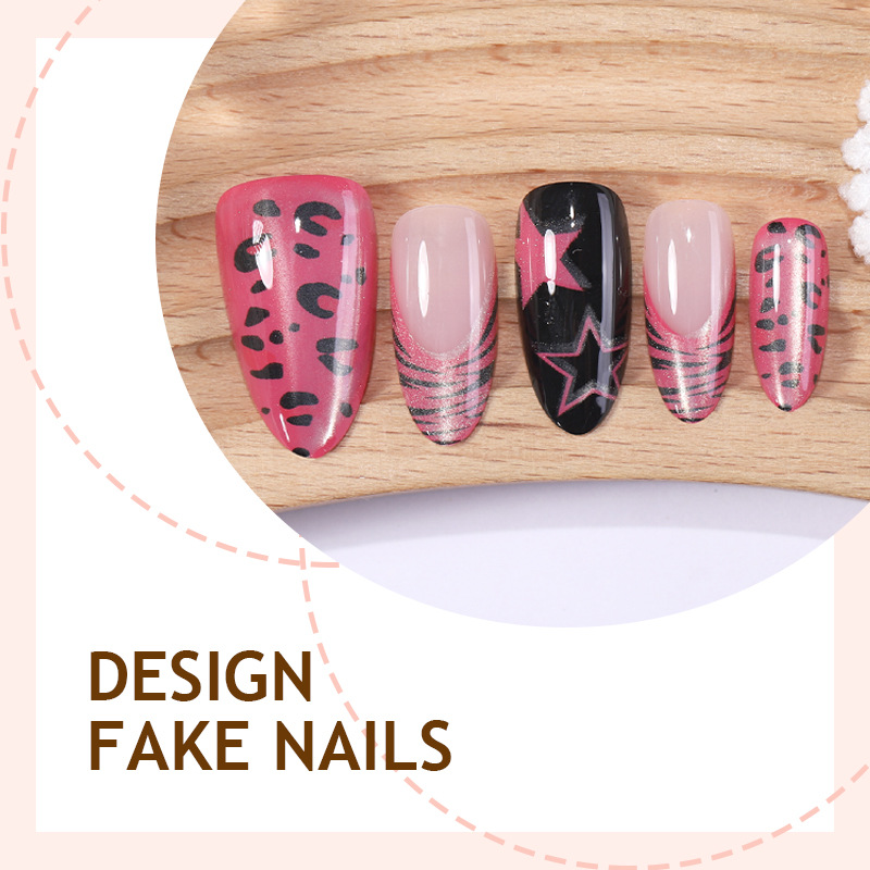 24 قطعة أظافر صناعية قصيرة بتص - مراجعة Nail Art Full Cat Eye وسعره