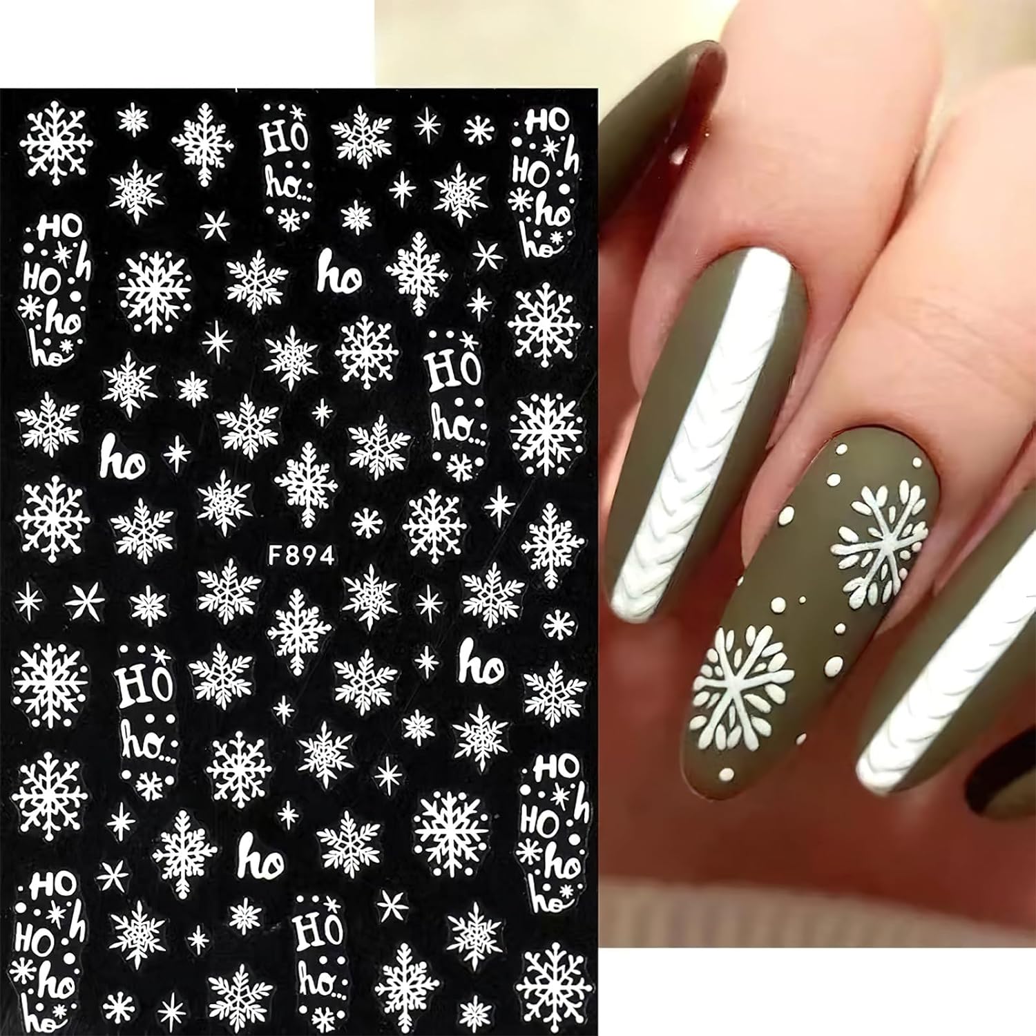ثلاثية الأبعاد ندفة الثلج مسما - مراجعة Nail Art Xmas وسعره