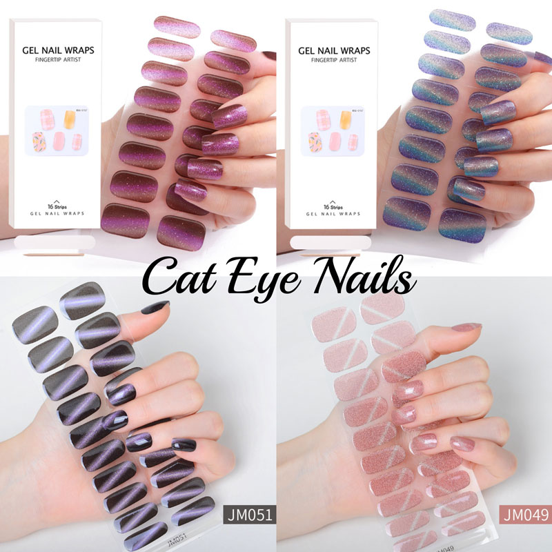 هلام مسمار ملصقا مجموعة كاملة  - مراجعة Nail Art Full Cat Eye وسعره